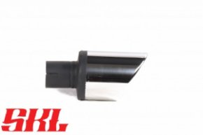 M1-100SSHL насадка одинарная круглая 100 мм, длина 200 мм супер скошеная завальц пустая, шов сбоку L