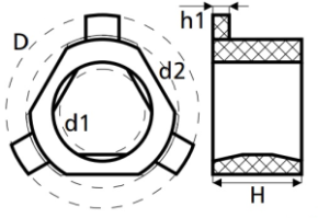 HLM00159 Втулка рулевой рейки без ГУР 21*30.4/33*4.9/15 тип 6A