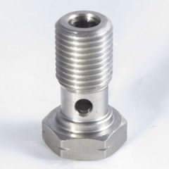 H160-12C-32C банджо болт короткий, M12 x 1.25 Metric, нержавеющая сталь