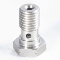 H160-32C банджо болт короткий, M10 x 1.25 Metric, нержавеющая сталь
