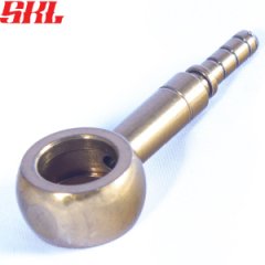 H692-GOLD фитинг Банджо 10мм или 3/8 прямой GOLD длина 45мм, нержавеющая сталь